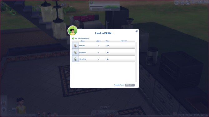 Sims 4 Iced Tea, Citrus Fizz and Lemonade directly from the Fridge at Mod The Sims 4