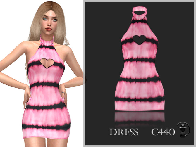 Sims 4 Dress C440 by turksimmer at TSR