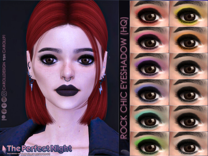 Sims 4 The Perfect Night Rock Chic Eyeshadow by Caroll91 at TSR