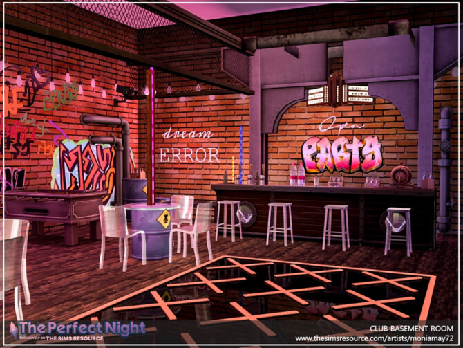 Sims 4 The Perfect Night Club Basement Room by Moniamay72 at TSR