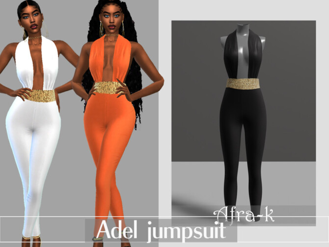 Sims 4 Adel jumpsuit by akaysims at TSR