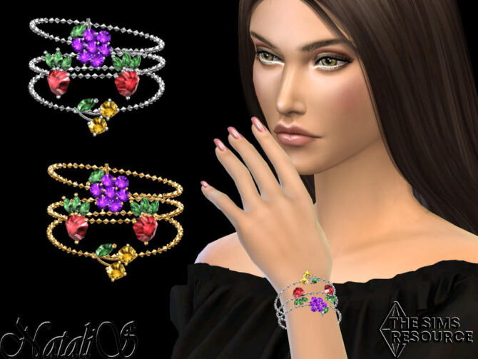 Sims 4 Summer berrys bracelets by NataliS at TSR