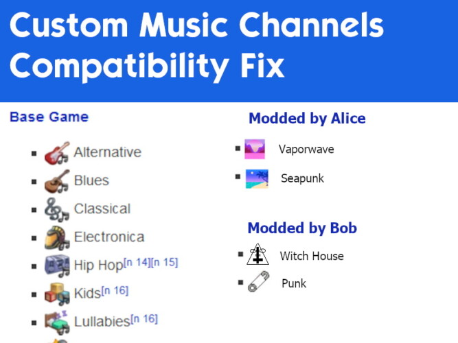 Custom Music Channels Compatibility Fix By Staberinde