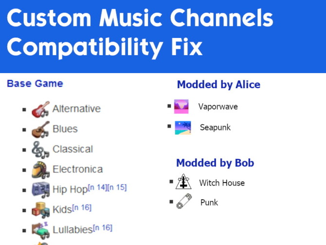 Sims 4 Custom Music Channels Compatibility Fix by Staberinde at Mod The Sims 4