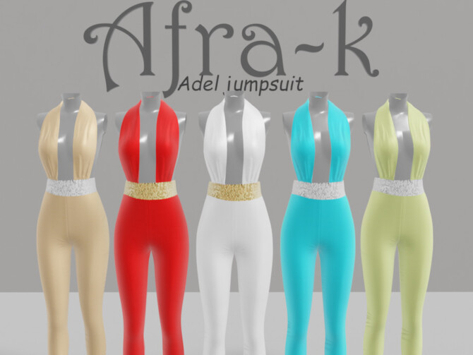 Sims 4 Adel jumpsuit by akaysims at TSR