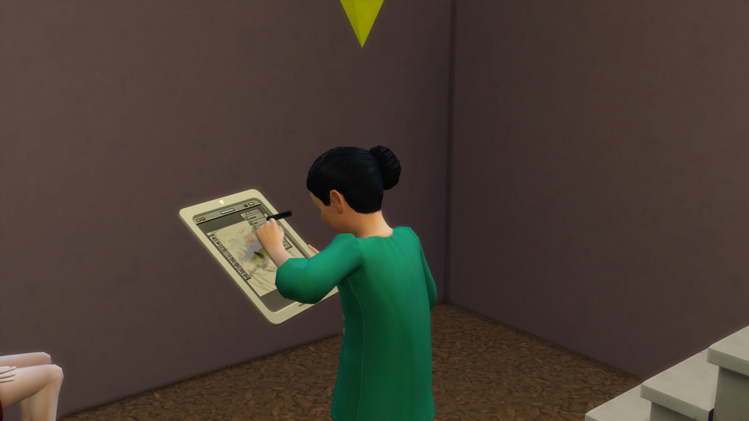 Children can paint on the sketchpad +sell paintings at Mod The Sims 4
