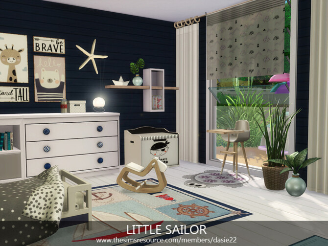Sims 4 LITTLE SAILOR bedroom by dasie2 at TSR
