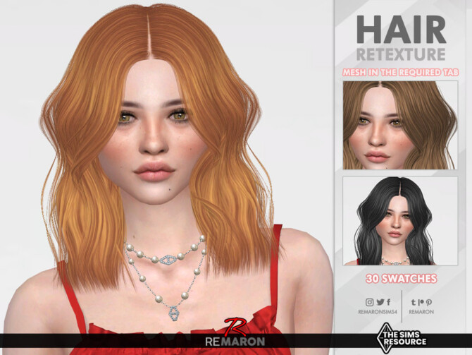 Sims 4 Abigail Hair Retexture by remaron at TSR