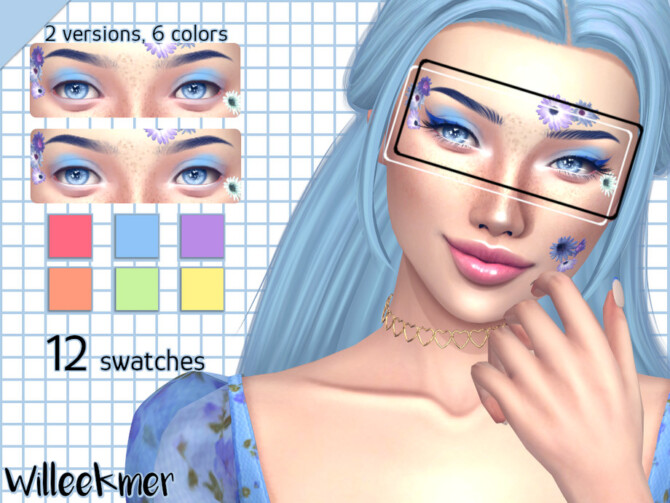 Sims 4 Soft Skittles Eyeshadow by Willeekmer at TSR