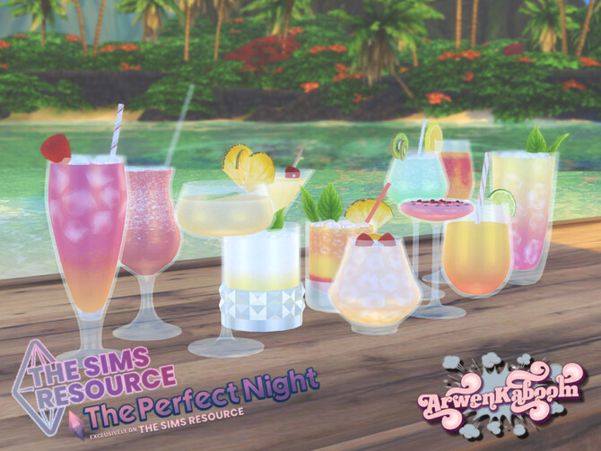 Sims 4 The Perfect Night Refreshments by ArwenKaboom at TSR