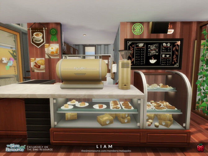 Sims 4 Liam cafe by melapples at TSR
