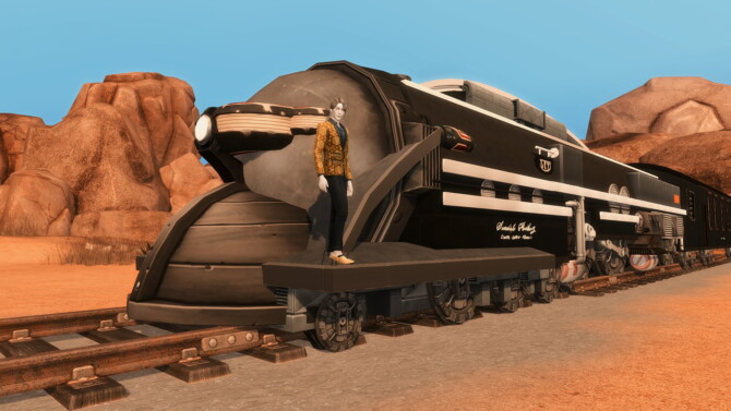 Sims 4 Black Bird Locomotive by PinkCherub at Mod The Sims 4