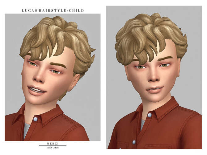 Sims 4 Lucas Hairstyle Child by Merci at TSR