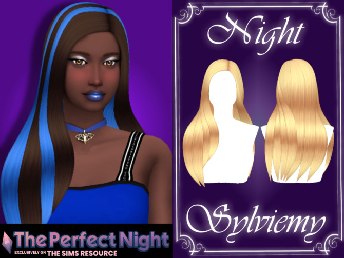 Sims 4 The Perfect Night Hairstyle (Set) by Sylviemy at TSR