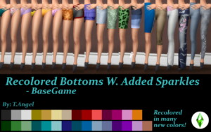 Recolored and Sparkly Bottoms (Basegame) by Serpentia at Mod The Sims 4