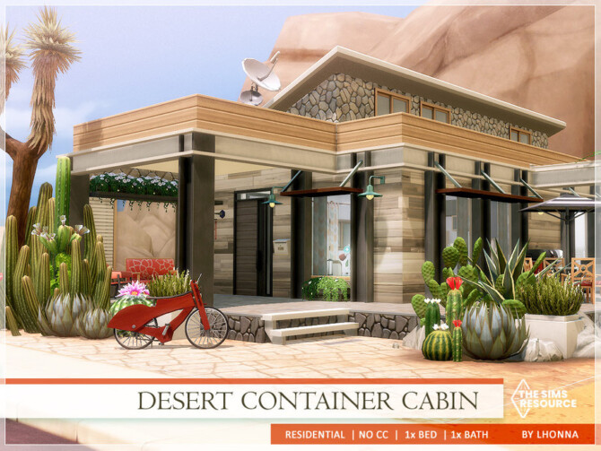 Sims 4 Desert Container Cabin by Lhonna at TSR