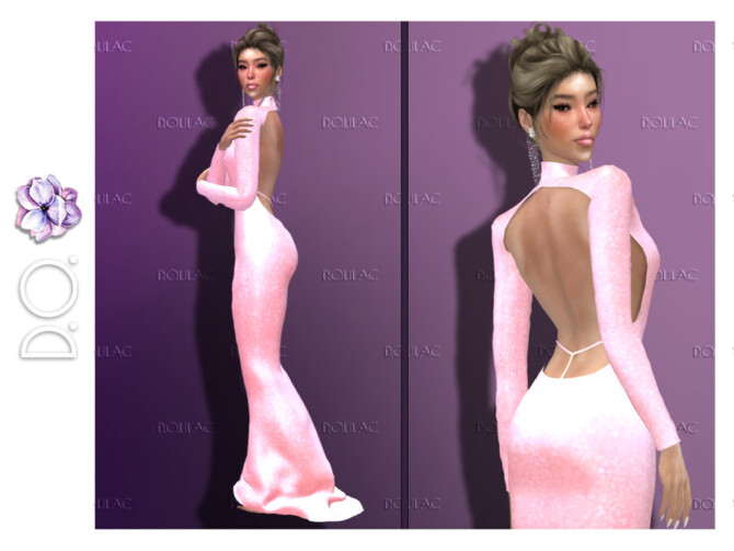Sims 4 Hailey Baldwin Met Gala Dress DO148 by D.O.Lilac at TSR