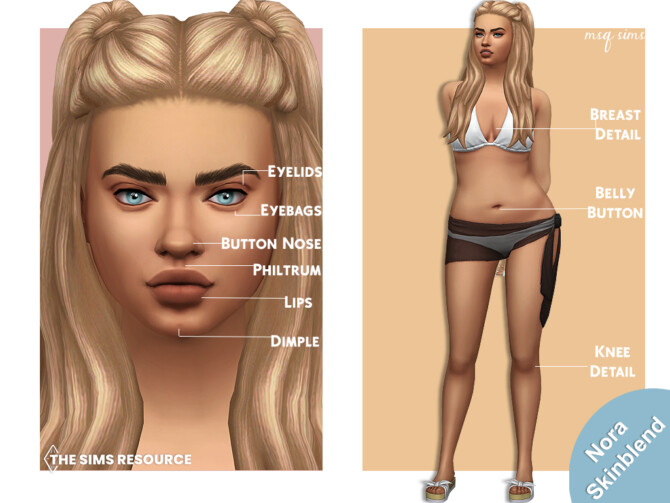 Sims 4 Nora Skinblend at MSQ Sims
