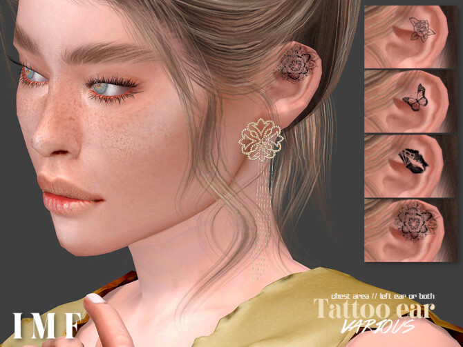 Sims 4 IMF Tattoo Ears Various by IzzieMcFire at TSR