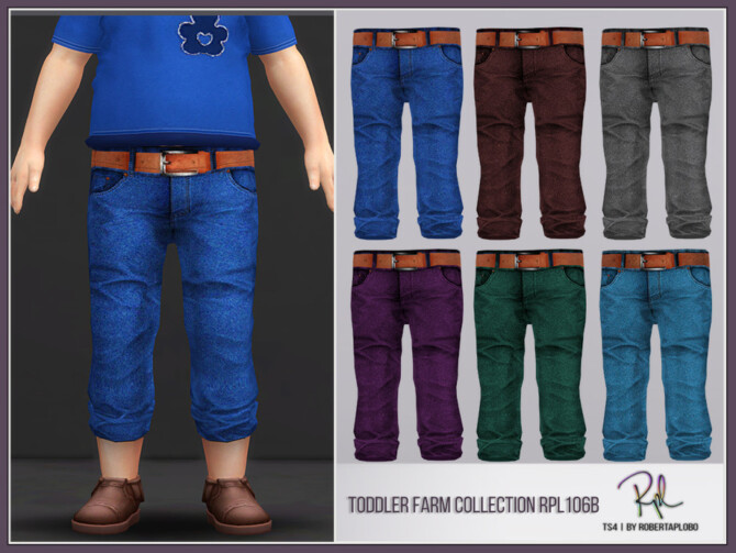 Sims 4 Toddler Boys and Girls Pants Farm Collection by RobertaPLobo at TSR