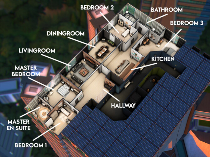 Sims 4 1010 Alto Apartments Master Bedroom by xogerardine at TSR