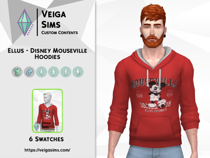 Sims 4 Ellus Mouseville Hoodies by David Mtv at TSR