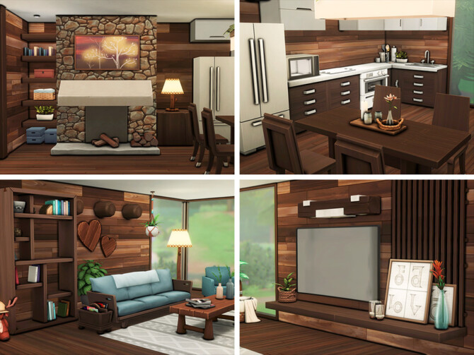 Sims 4 Crafty A Frame House by xogerardine at TSR