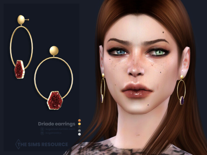 Sims 4 Driade earrings by sugar owl at TSR