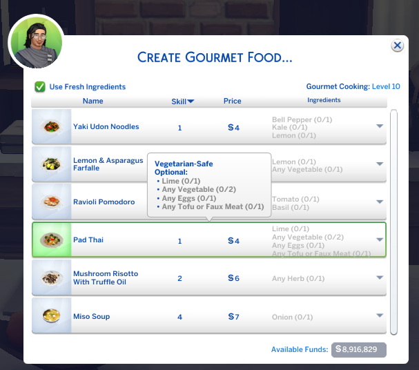 Sims 4 Pad Thai Custom Recipe at Mod The Sims 4
