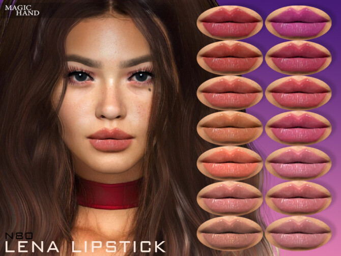 Sims 4 Lena Lipstick N80 by MagicHand at TSR