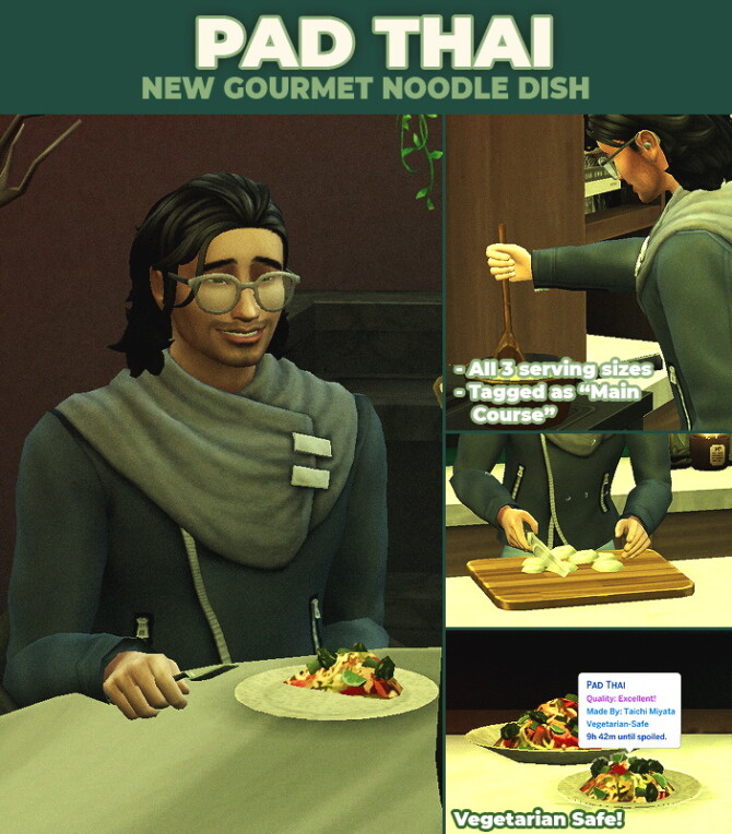 Sims 4 Pad Thai Custom Recipe at Mod The Sims 4