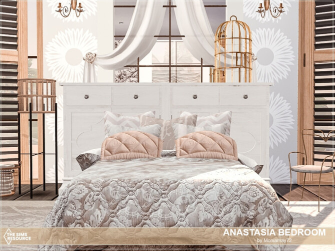 Sims 4 Anastasia Bedroom by Moniamay72 at TSR