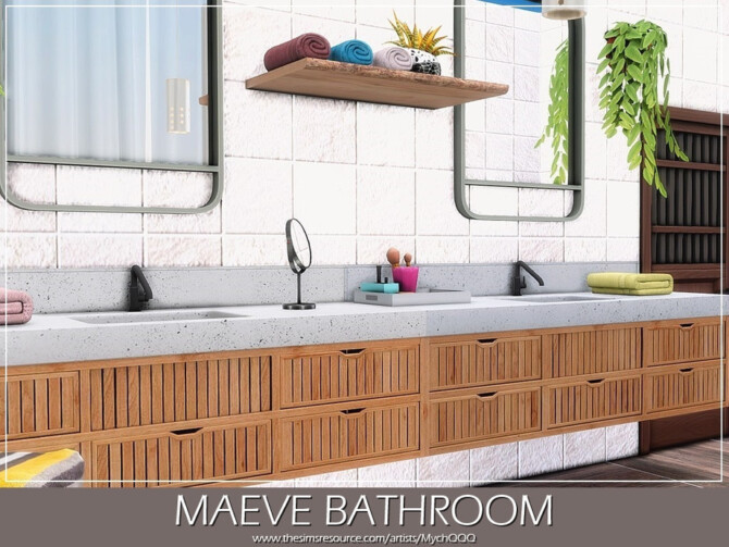 Sims 4 Maeve Bathroom by MychQQQ at TSR