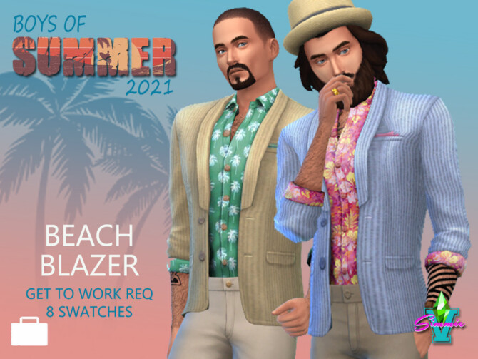 Sims 4 BoS Beach Blazer by SimmieV at TSR