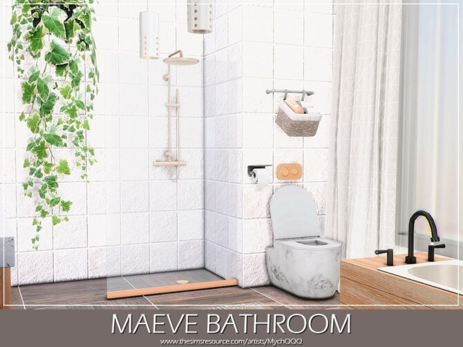 Sims 4 Maeve Bathroom by MychQQQ at TSR