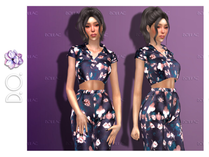 Sims 4 Sleepwear Top [SET] DO138 by D.O.Lilac at TSR