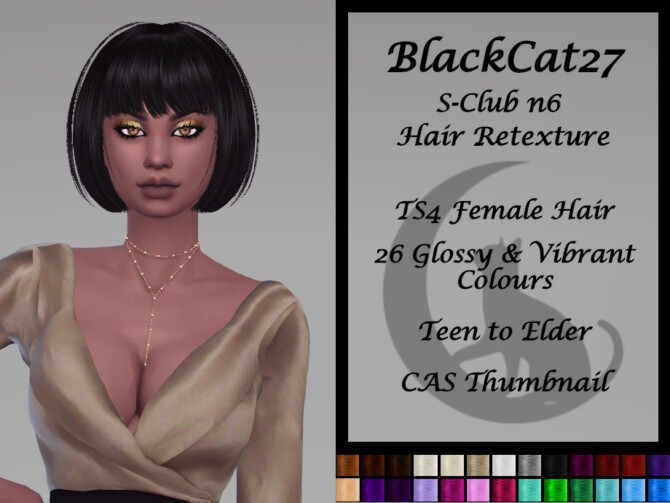 Sims 4 S Club n6 Hair Retexture by BlackCat27 at TSR