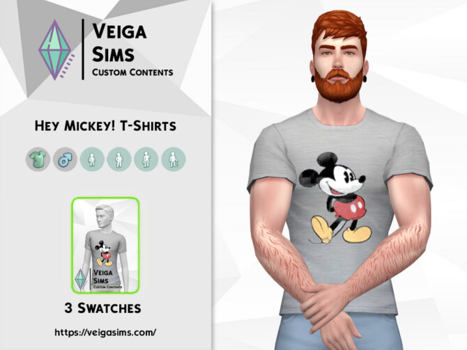 Sims 4 Hey Mickey! T Shirts by David Mtv at TSR
