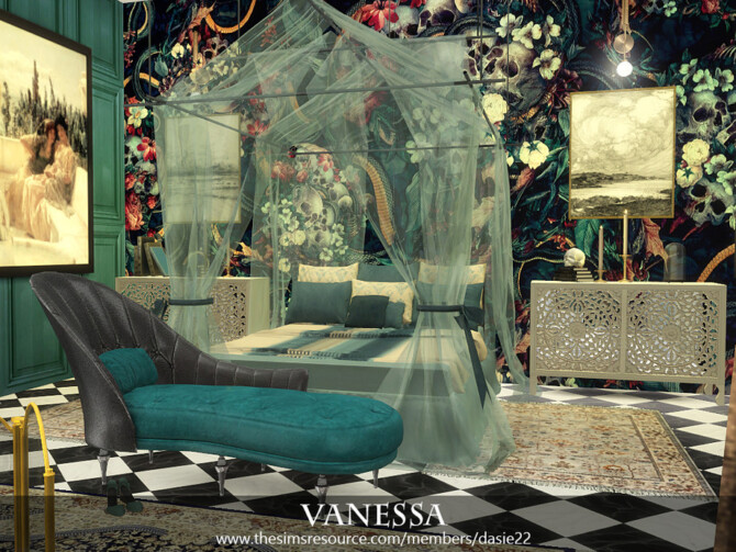 Sims 4 VANESSA bedroom by dasie2 at TSR