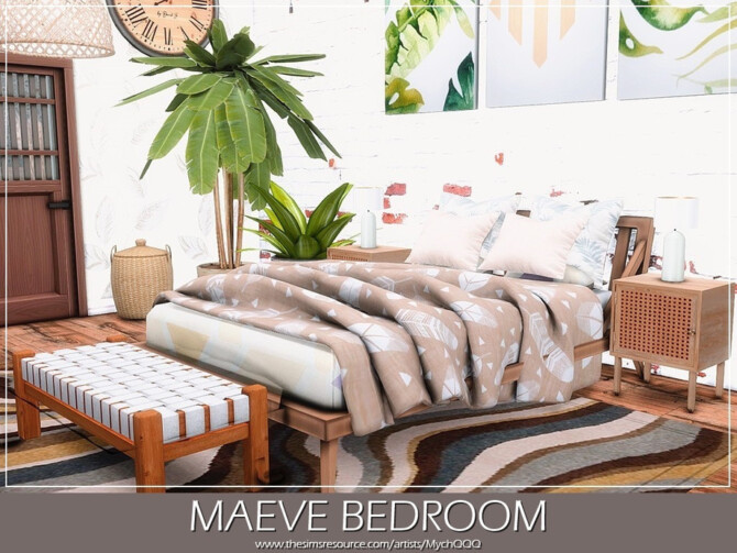 Sims 4 Maeve Bedroom by MychQQQ at TSR