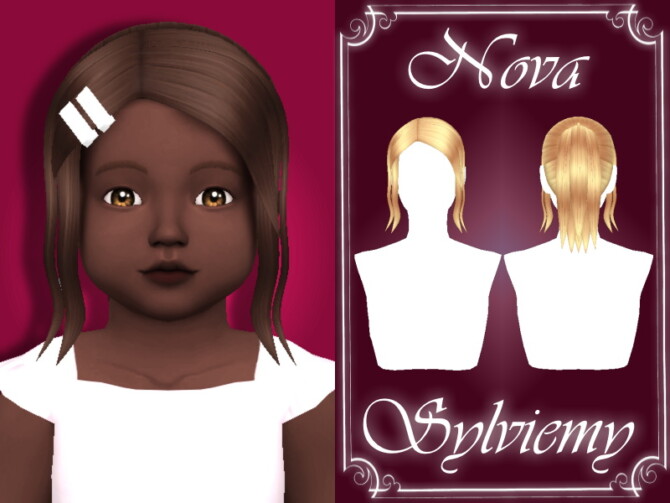Sims 4 Nova Hairstyle Set (Toddler) by Sylviemy at TSR
