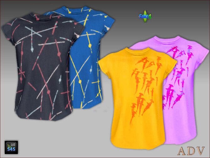Sims 4 Denim shorts and t shirts for males at Arte Della Vita