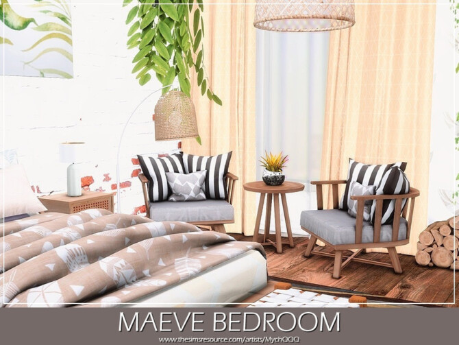 Sims 4 Maeve Bedroom by MychQQQ at TSR