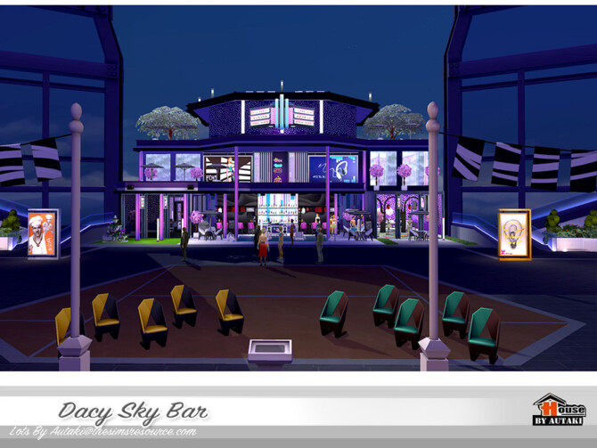 Sims 4 Dacy Sky Bar NoCC by autaki at TSR