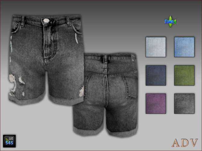 Sims 4 Denim shorts and t shirts for males at Arte Della Vita