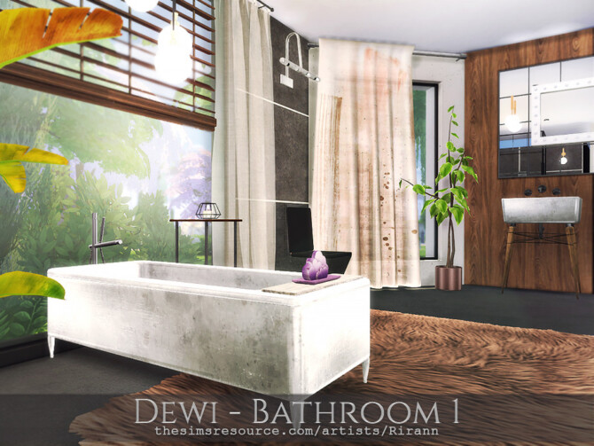 Sims 4 Dewi Bathroom 1 by Rirann at TSR