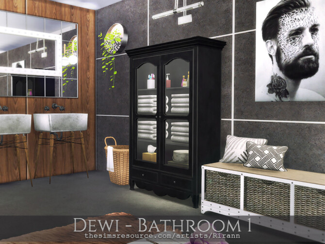 Sims 4 Dewi Bathroom 1 by Rirann at TSR