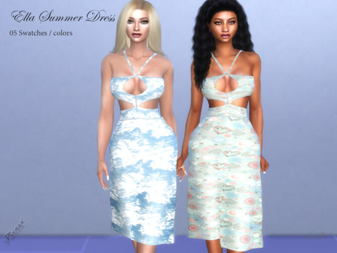 Sims 4 Ella Summer Dress by pizazz at TSR