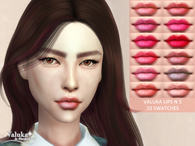 Sims 4 Lips N5 by Valuka at TSR