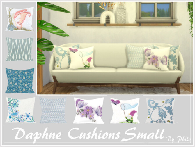 Sims 4 Daphne Cushions Small by philo at TSR